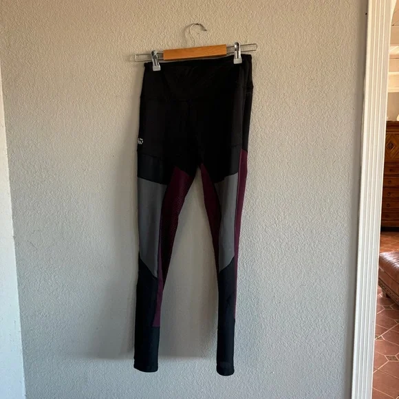HORSEWARE FASHION RIDING TIGHTS SILICON black/fig XS - Picture 3 of 4